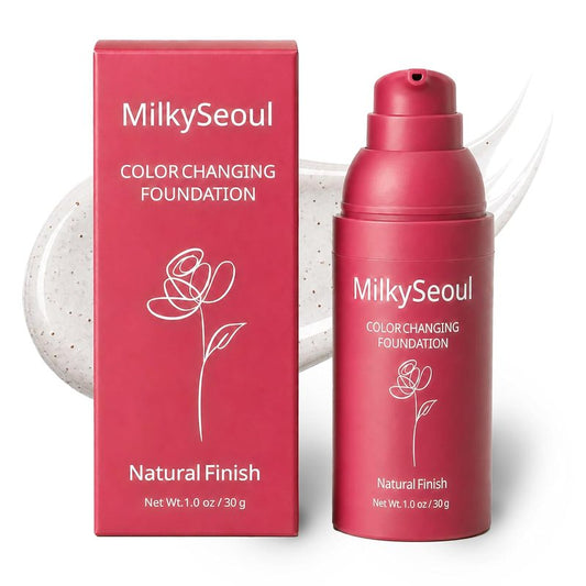 Color Changing Foundation - Skin Tone Adapting Liquid Makeup for Women | Hydrating Coverage, Natural Finish, Blurs Fine Lines