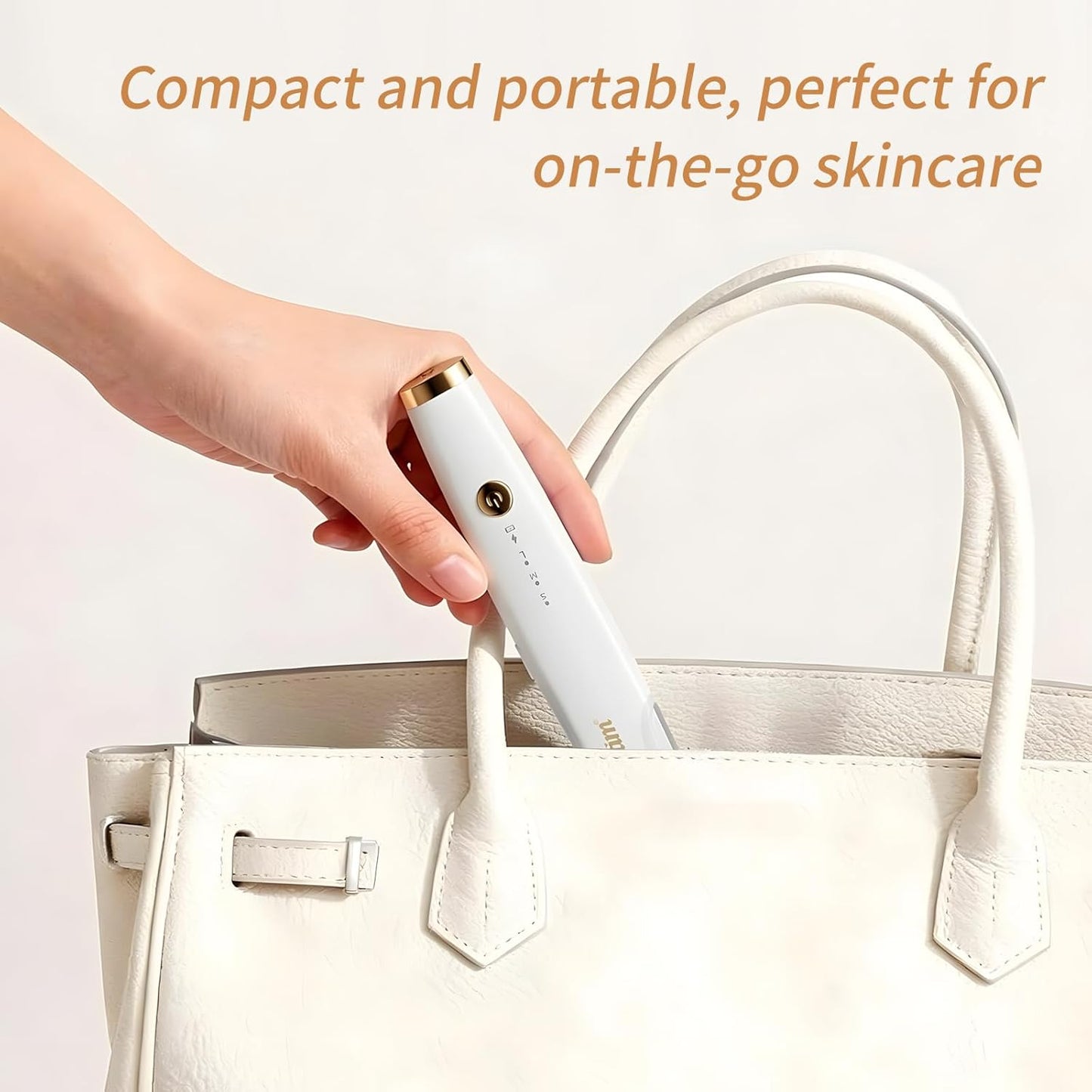 Sonic Dermaplane Facial Hair Remover - Rechargeable Face Razor with LED Light & 4 Blades | Gold