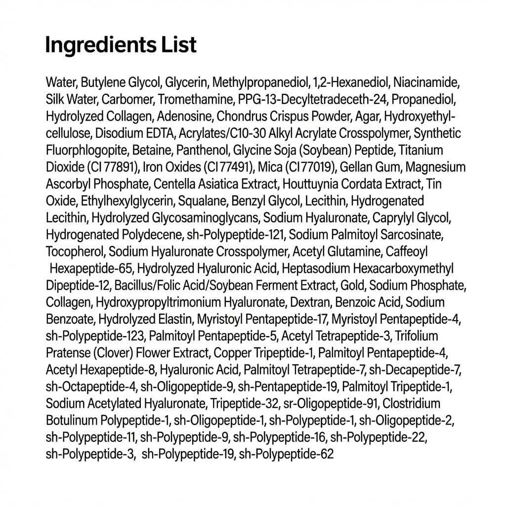 Glow Intensive Silk Peptide Ampoule - Copper Peptides Serum for Hydration & Smooth Skin | 1.35 fl oz