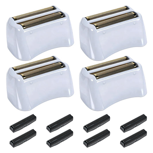 4 Sets Shaver Replacement Foil and Blades Compatible with Andis TS-1 TS-2 17150 17200 17235 17155 ProFoil Lithium Shaver, Stainless Steel Cutter Head