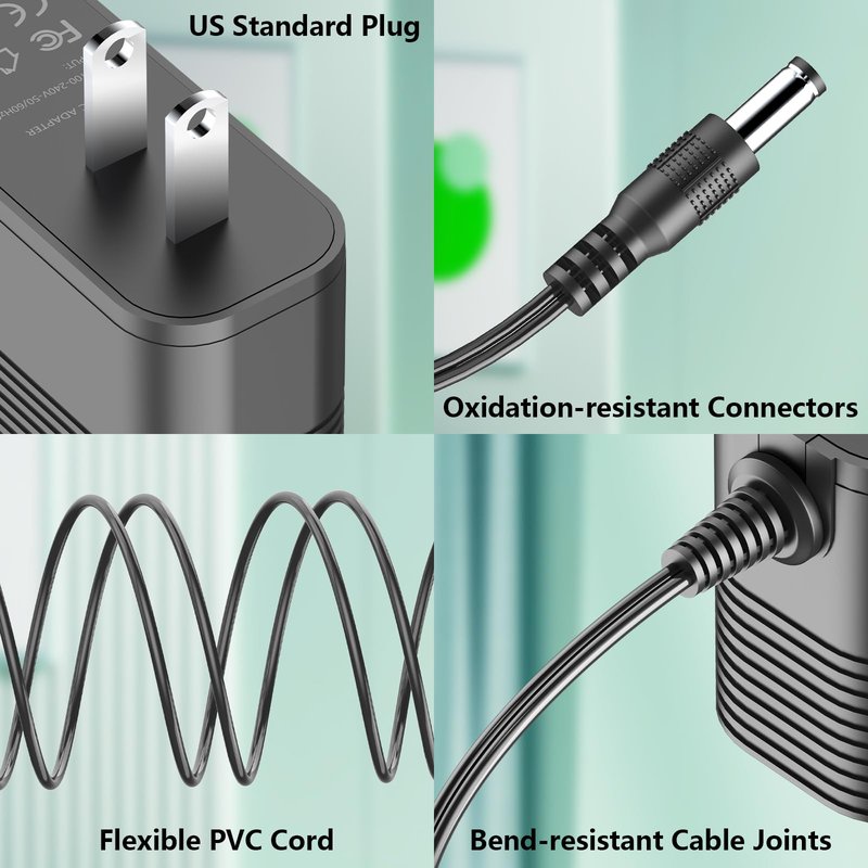 Replacement for 29.6V Battery Vacuum Cleaner Charger, 36V AC Adapter Compatible with NADALY V28 CVC-V28 29.6 Volts Battery Powered Cordless Stick Vacuum Cleaner