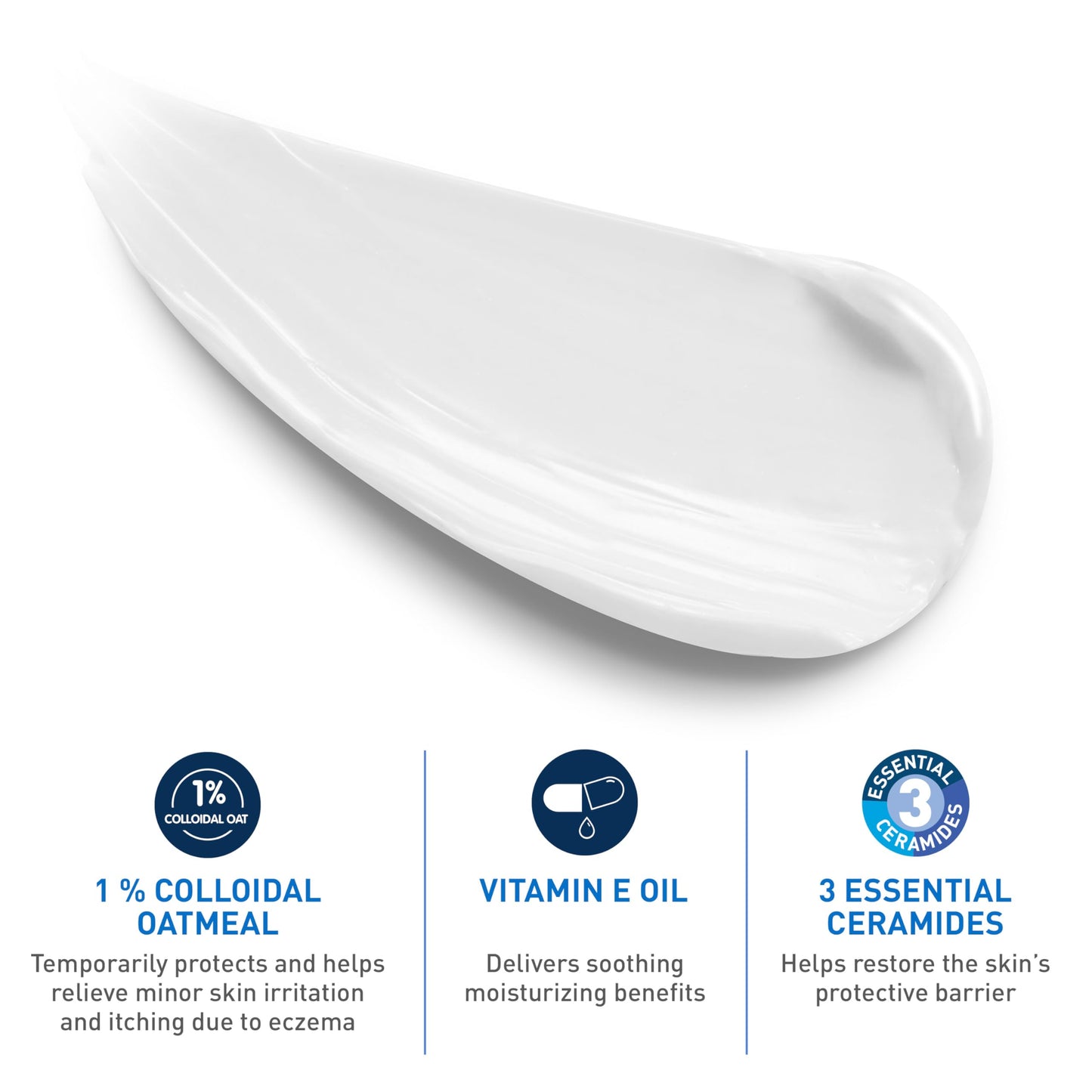 CeraVe Baby Eczema Relief Cream, 1% Colloidal Oatmeal Cream With Vitamin E & Ceramides, Soothes & Calms Itchy Skin, Developed With Pediatric Dermatologist, Fragrance Free, 5oz