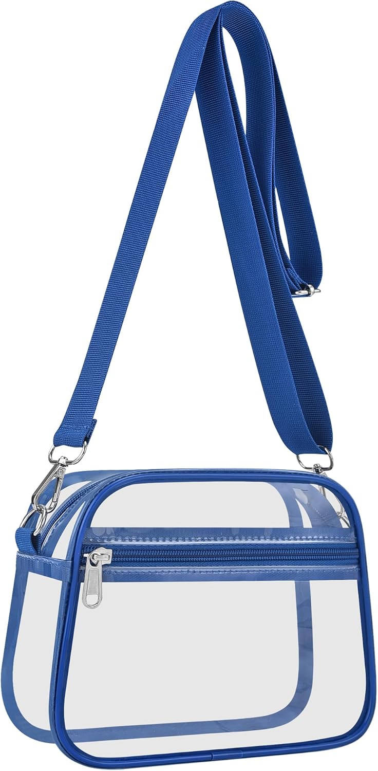 Clear Stadium Bag - Transparent Sports Fan Handbag with Adjustable Strap | Perfect for Concerts & Festivals