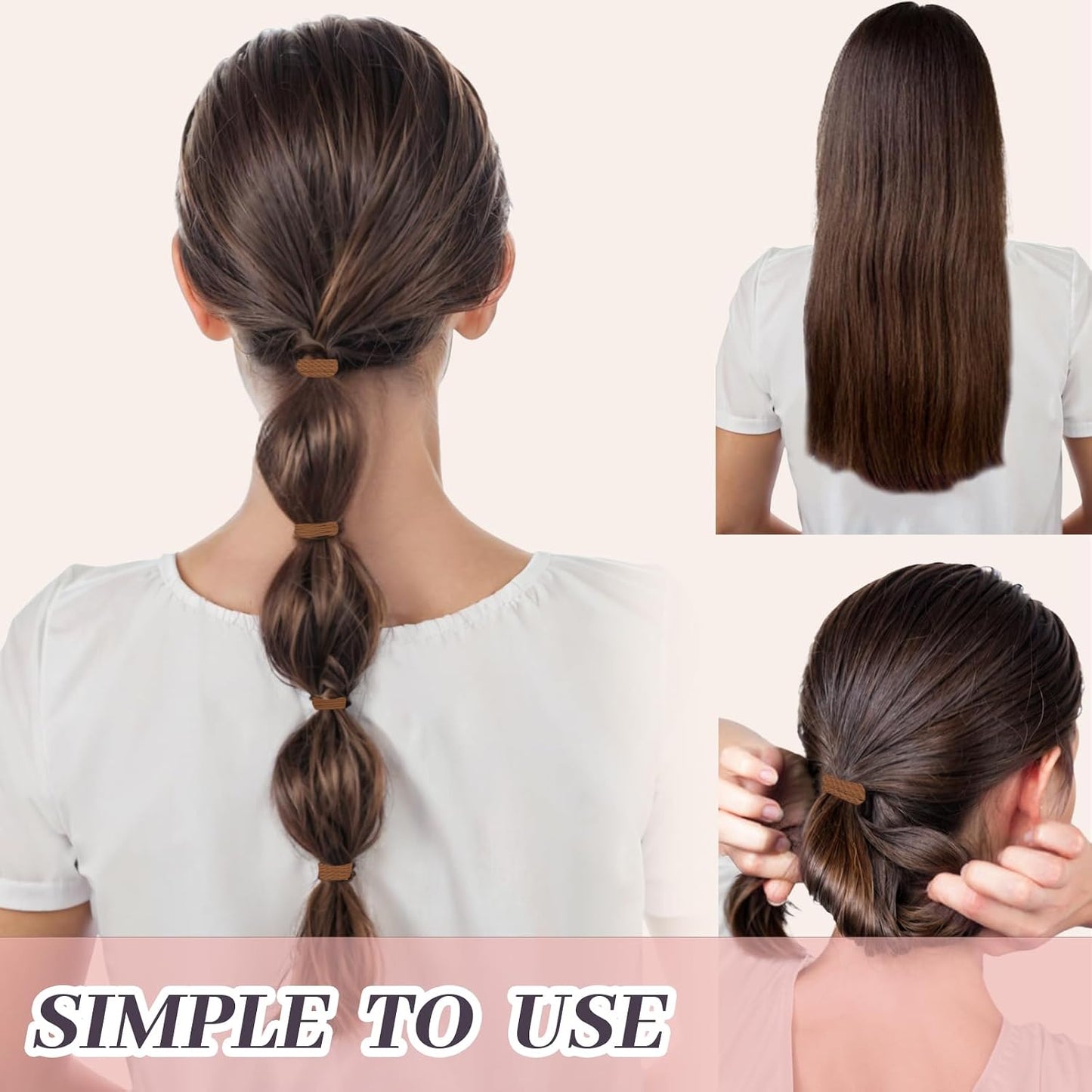 Boho Hair Ties - 20PCS No-Damage Elastic Ponytail Holders | Perfect for Thick or Thin Hair