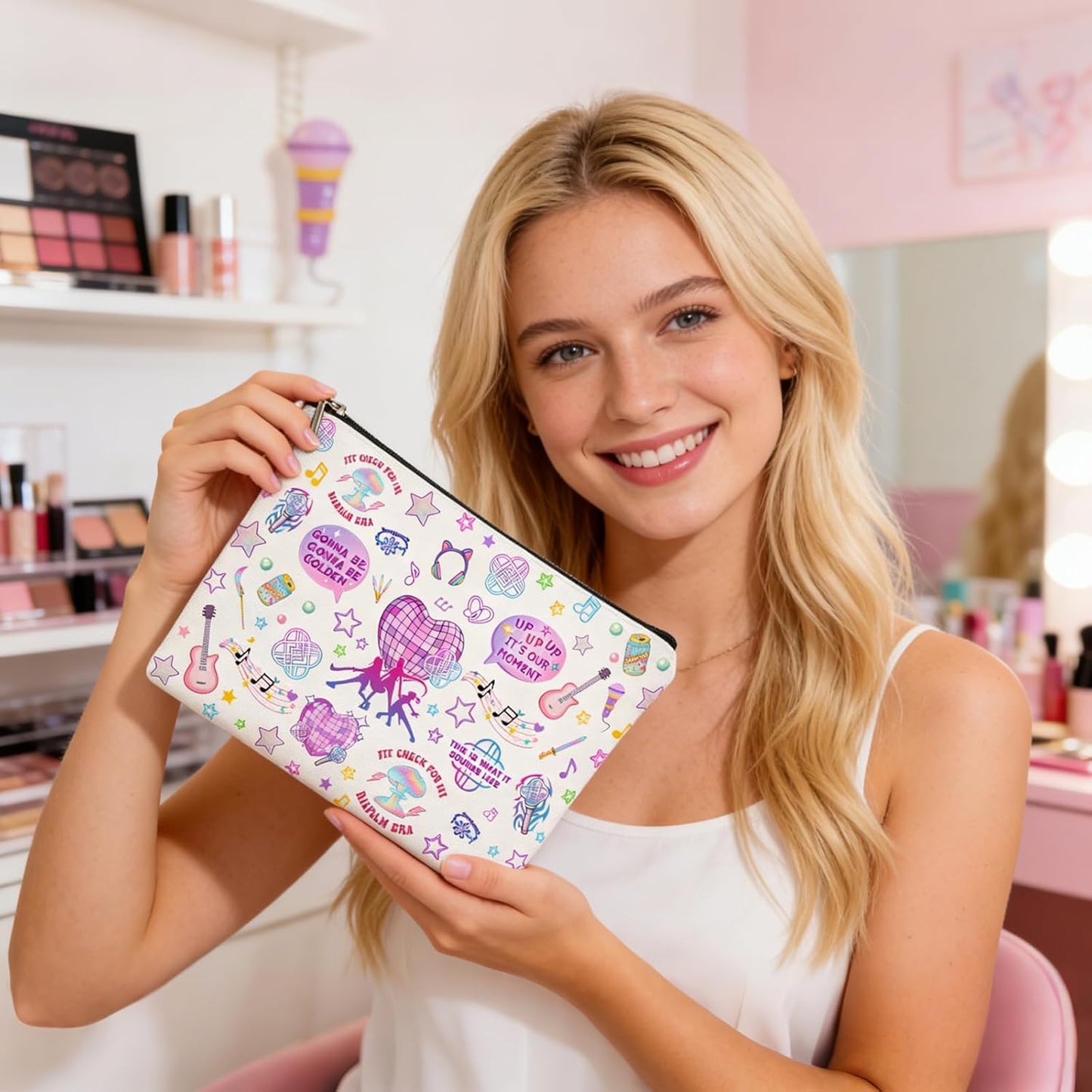 Kpop Merch Makeup Bag | Perfect Gift for K-Pop Fans | Stylish & Functional Design
