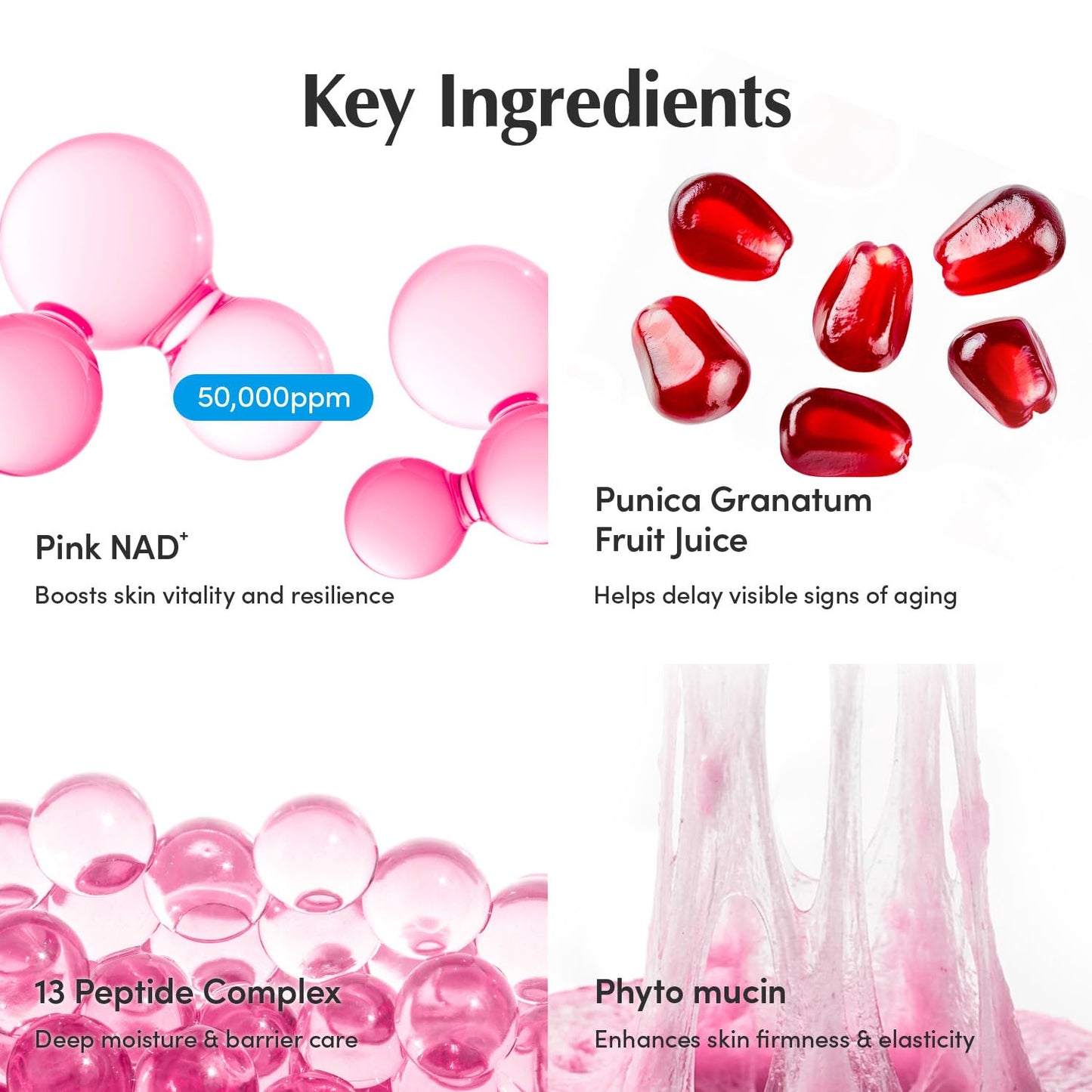 NAD+ Peptide Boosting Cream - Anti-Aging Face & Body Cream with 5% NAD+ & 13 Peptides | Firming Pink Neck Cream (1.69 fl. oz / 50ml)