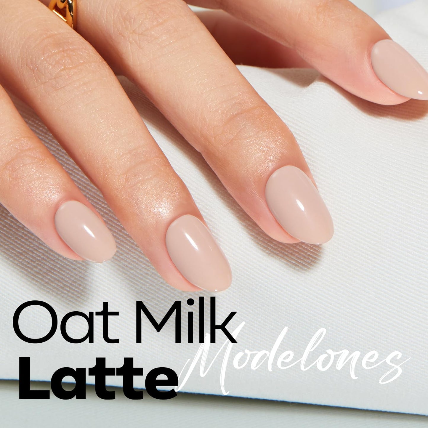 Nude Gel Nail Polish - Light Brown & Ivory Elegant Color | 15 ML Soak Off for Salon Quality Manicure