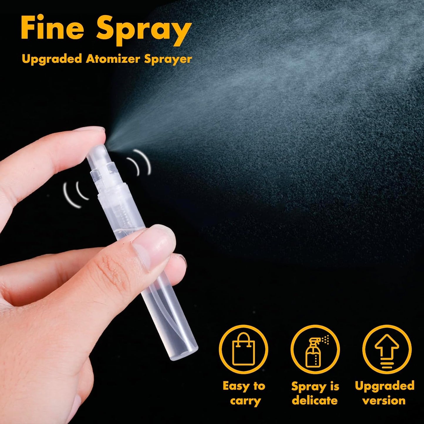 Mini Perfume Sample Bottles - 10 Pack 5ml Portable Refillable Spray Bottles | Fine Mist Atomizer, Clear