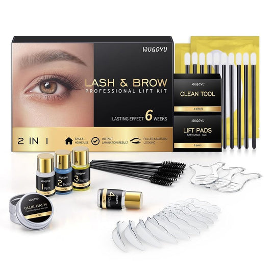 Lash Lift Kit - Professional Eyelash & Brow Lamination 2-in-1 | Fuller, Thicker Brows for Salon & Home Use