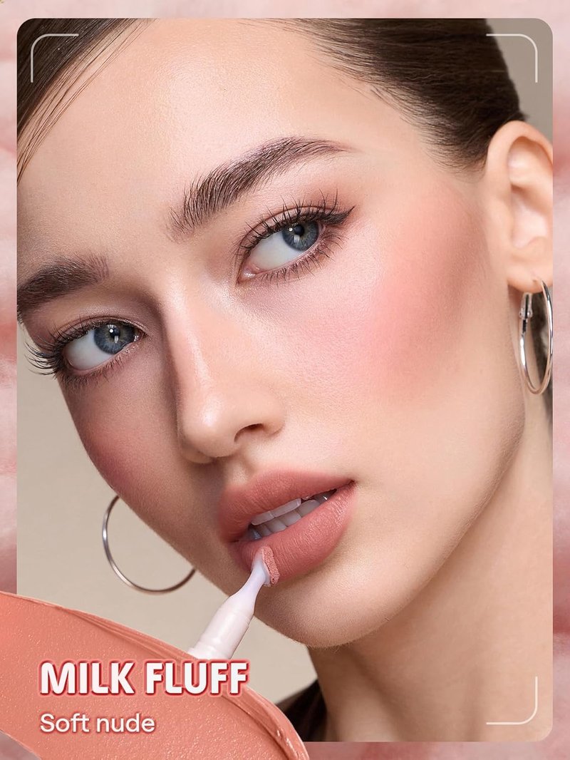 Marshmallow Puff Lip Blur Pen | Matte Lipstick for Long-Lasting Hydration - 031 Milk Fluff