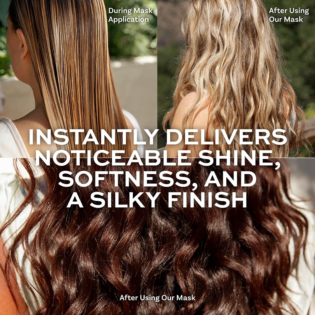 Instant Silk Vitality Hair Mask - Lightweight Repair Treatment with Tsubaki Seed Oil & Probiotic Ferments | 275mL for All Hair Textures