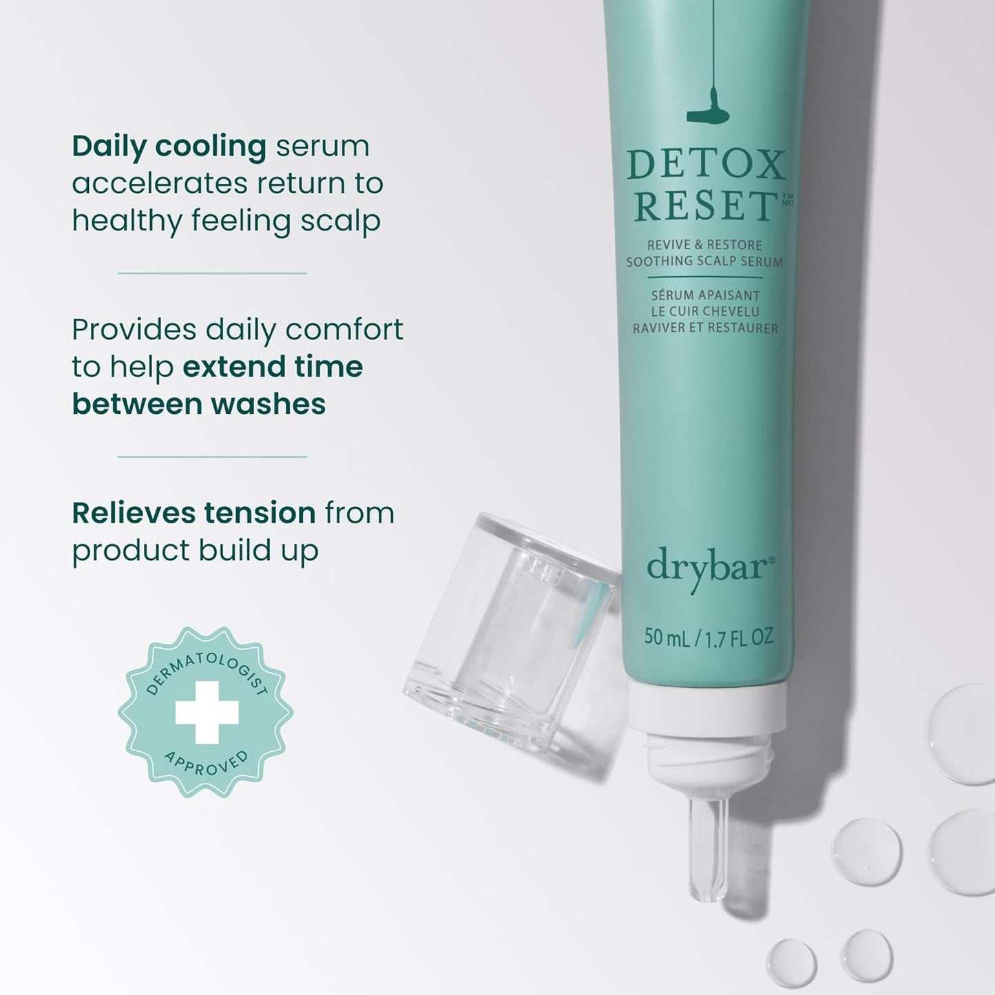 Drybar Detox Reset Scalp Serum - Soothing Formula for Oily & Dry Scalps | Lightweight & Non-Greasy