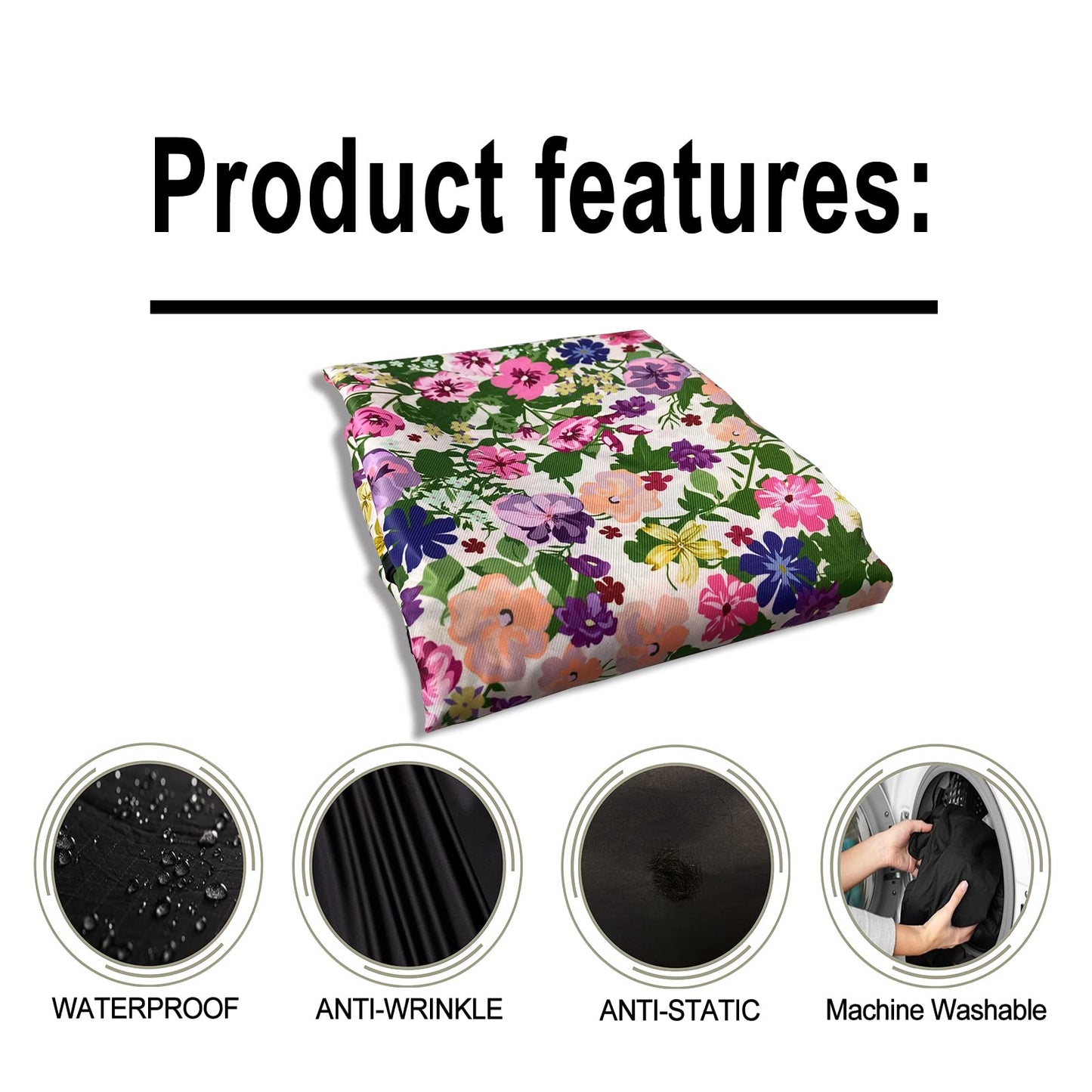 Salon Cape for Women, Hair Cutting Cape with Snaps, Professional Large Barber Stylist Hairdresser Cape, Waterproof & Light Weight & Machine Washable- 63”× 56” (Floral)