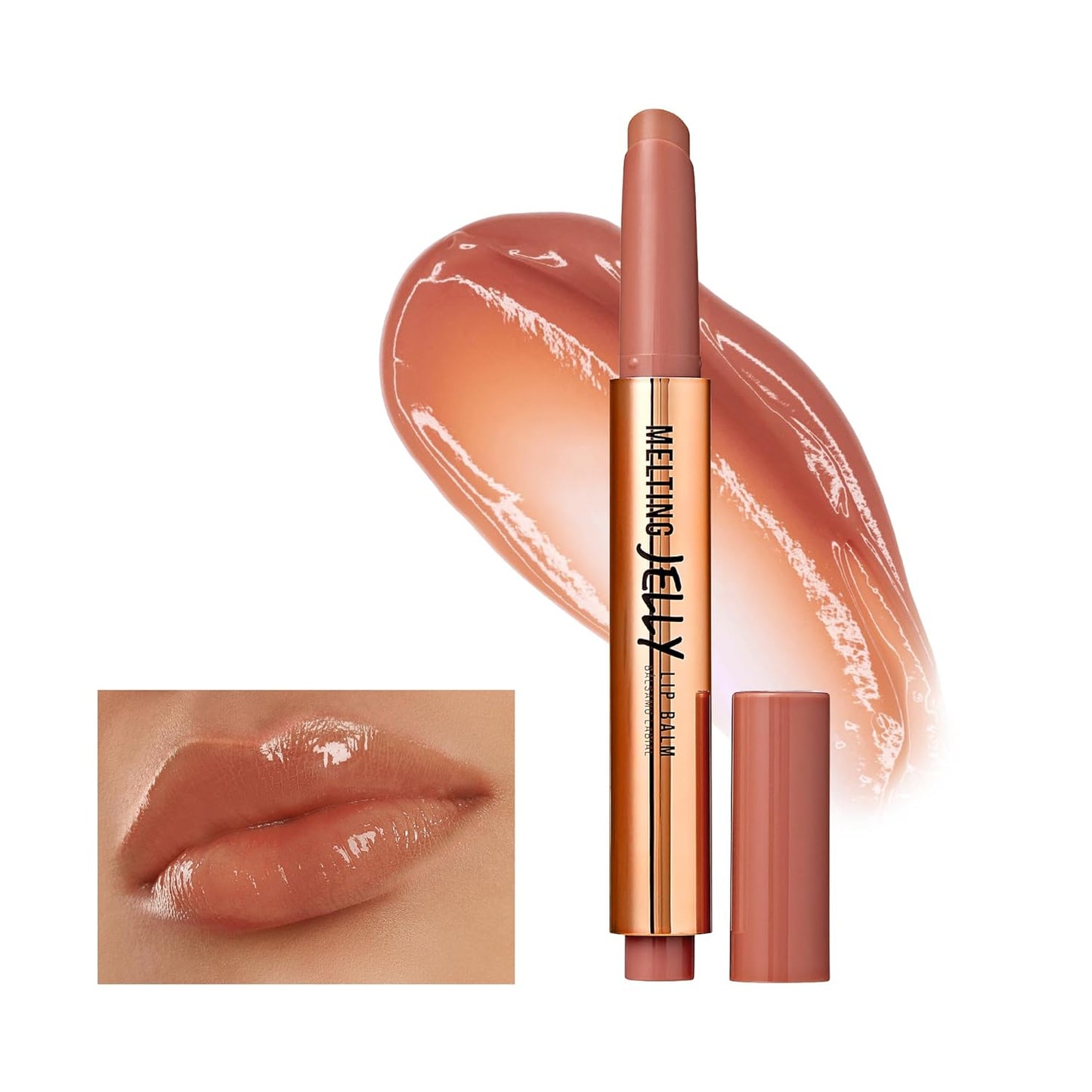 KISS NEW YORK Melting Jelly Lip Balm - High Shine, Moisturizing & Plumping Effect | Chili Mango Flavor