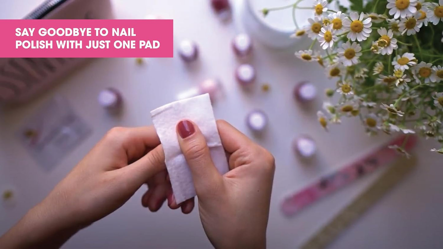 Diamond Wipes Nail Polish Remover Wipes - Aloe Vera Acetone Pads | 50 Individually Wrapped Wipes