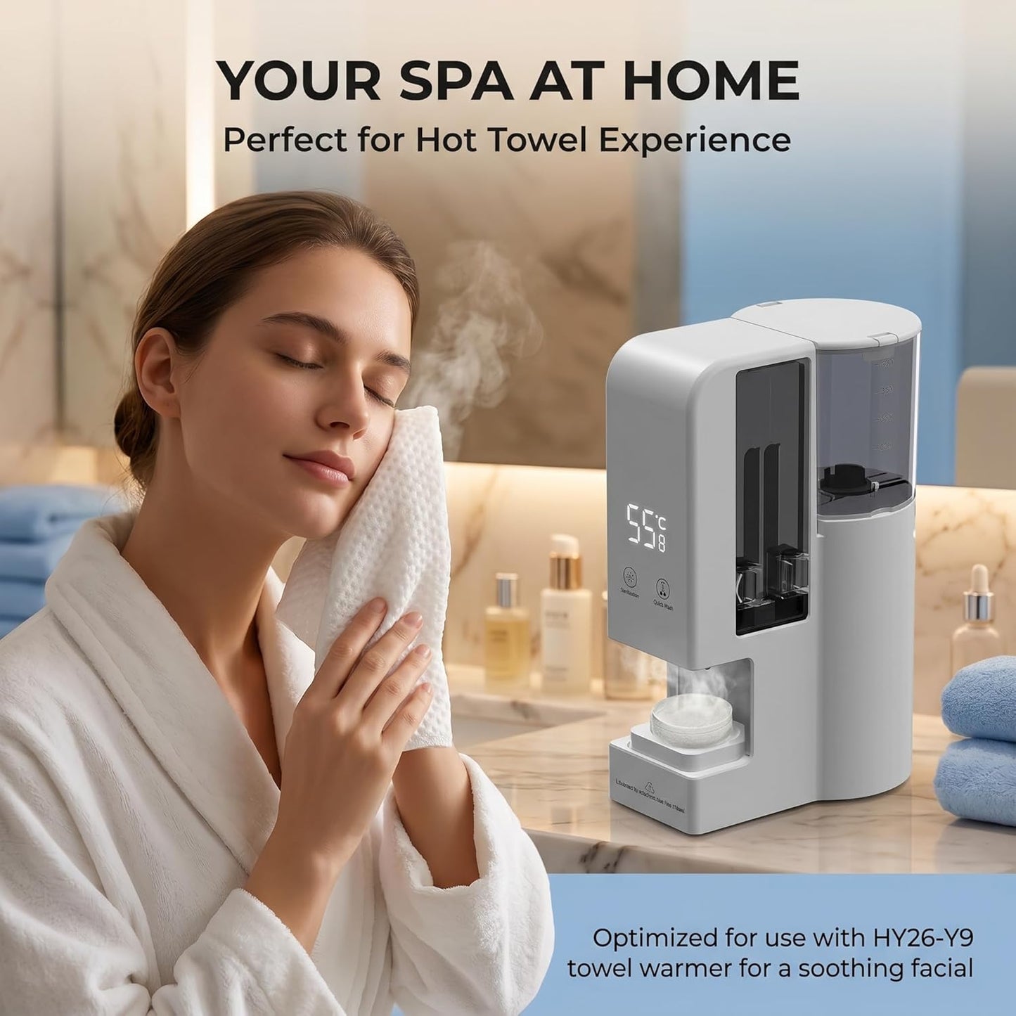 Compressed Disposable Face Towels - Portable Hot Towels for Spa & Travel | 80-Pack