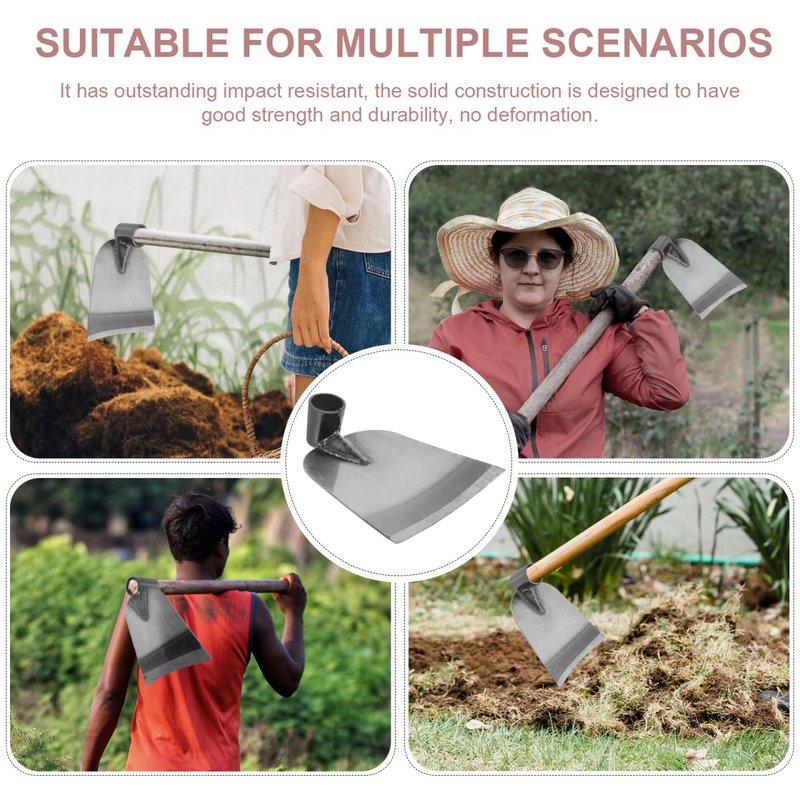 POPETPOP Stainless Steel Gardening Hoe - Handheld Farm Tool for Weeding Digging Soil Loosening and Transplanting - Compact Durable Garden Tool for Home and Outdoor Use