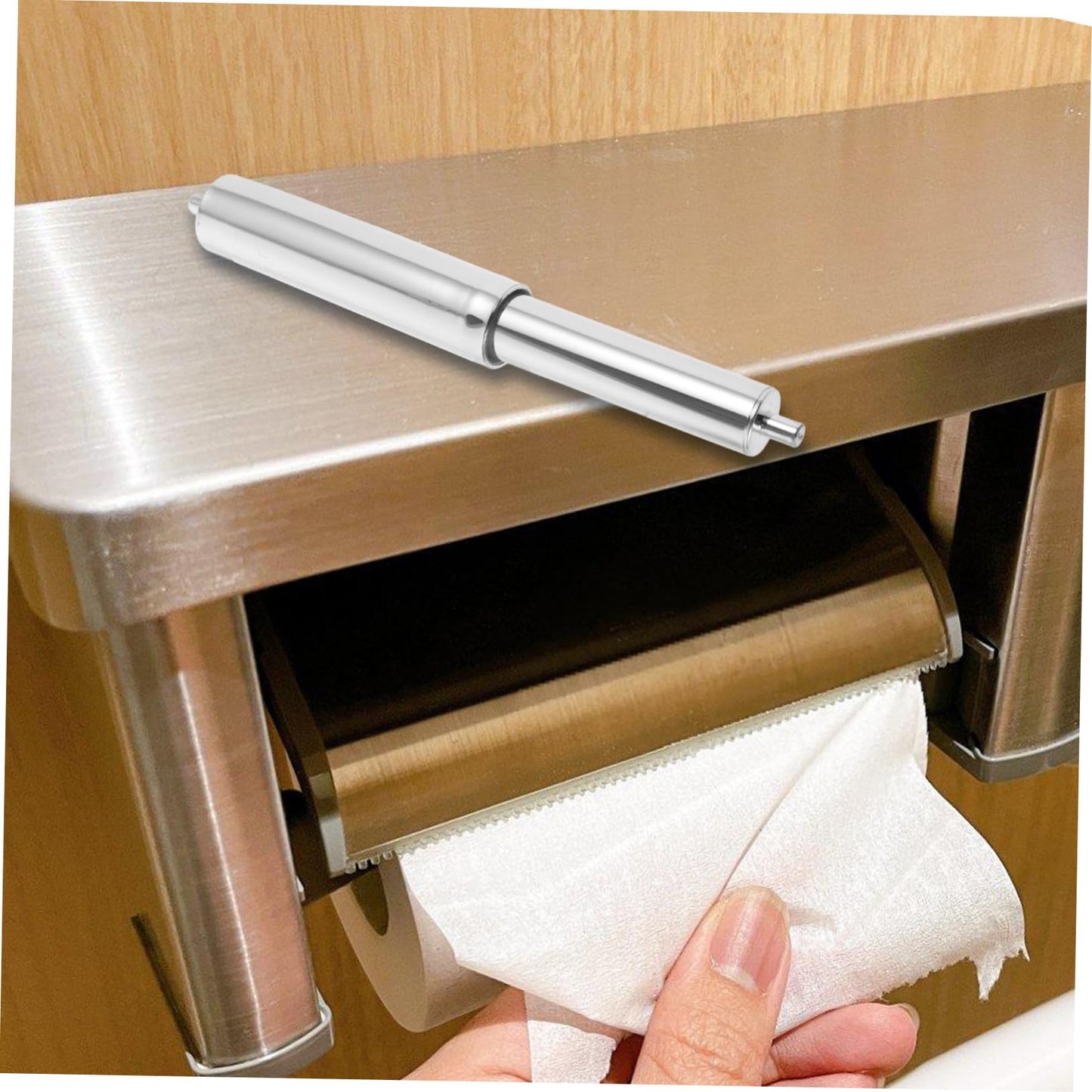 Paper Holder Accessory Toilet Paper Roller Rod with Retractable Reel for Easy Use