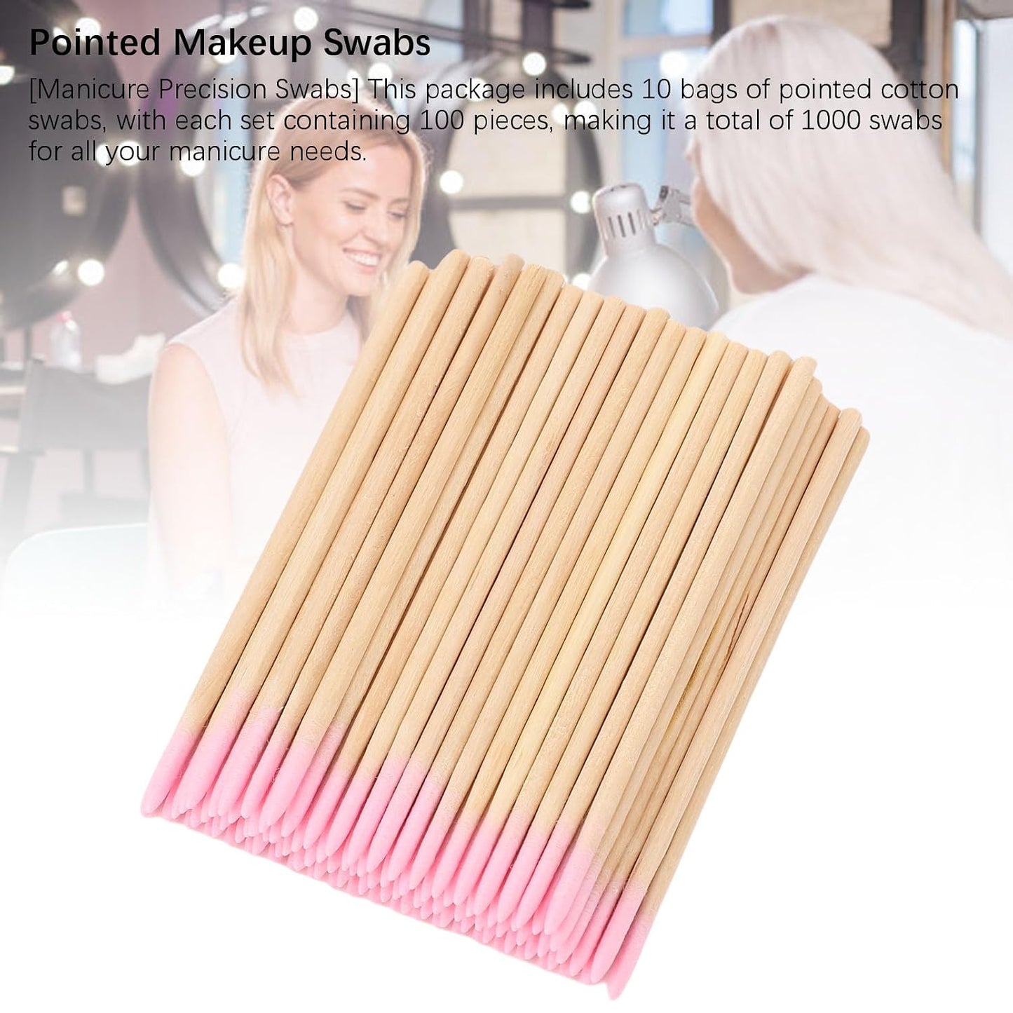 Cotton Buds - 1000 Pcs Precision Tips for Makeup & Electronics Cleaning | Wood Stick Design