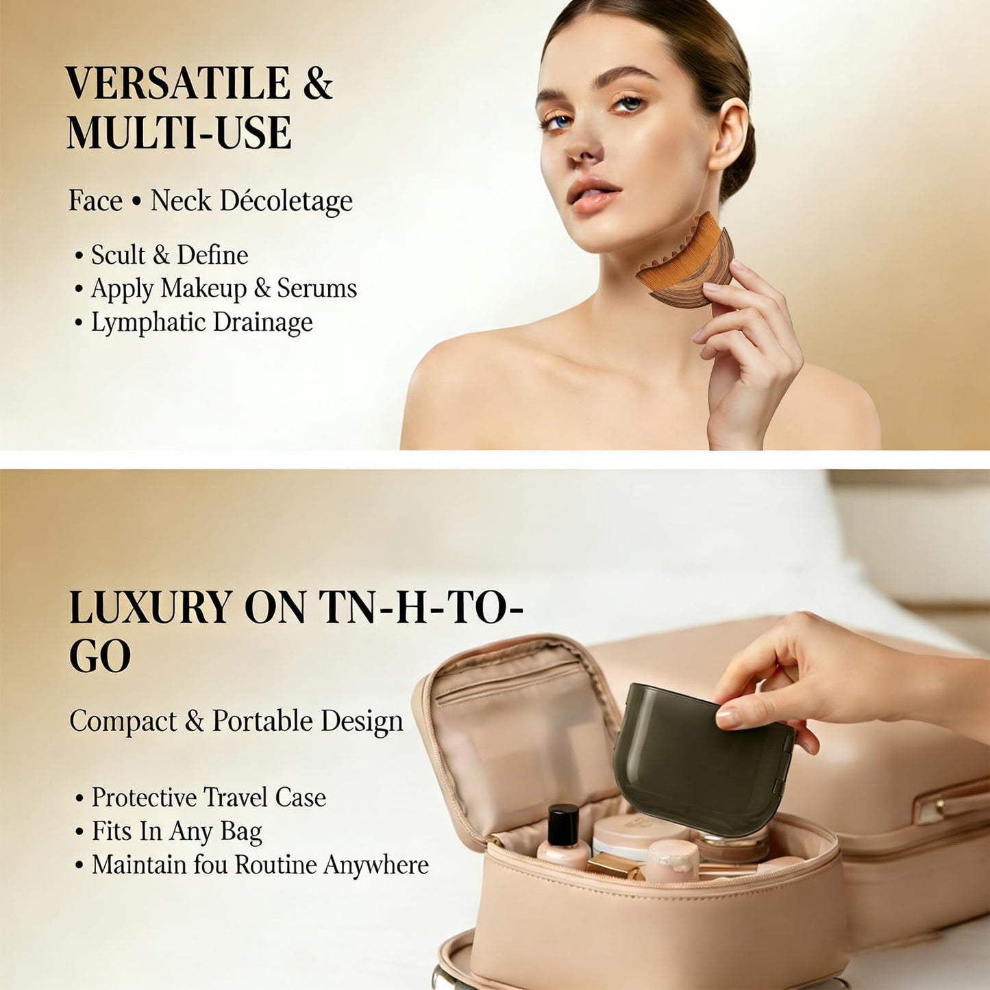 Kojiva Lymphatic Face Brush - Contour & Sculpting Tool for Facial Drainage | Reduces Puffiness & Double Chin