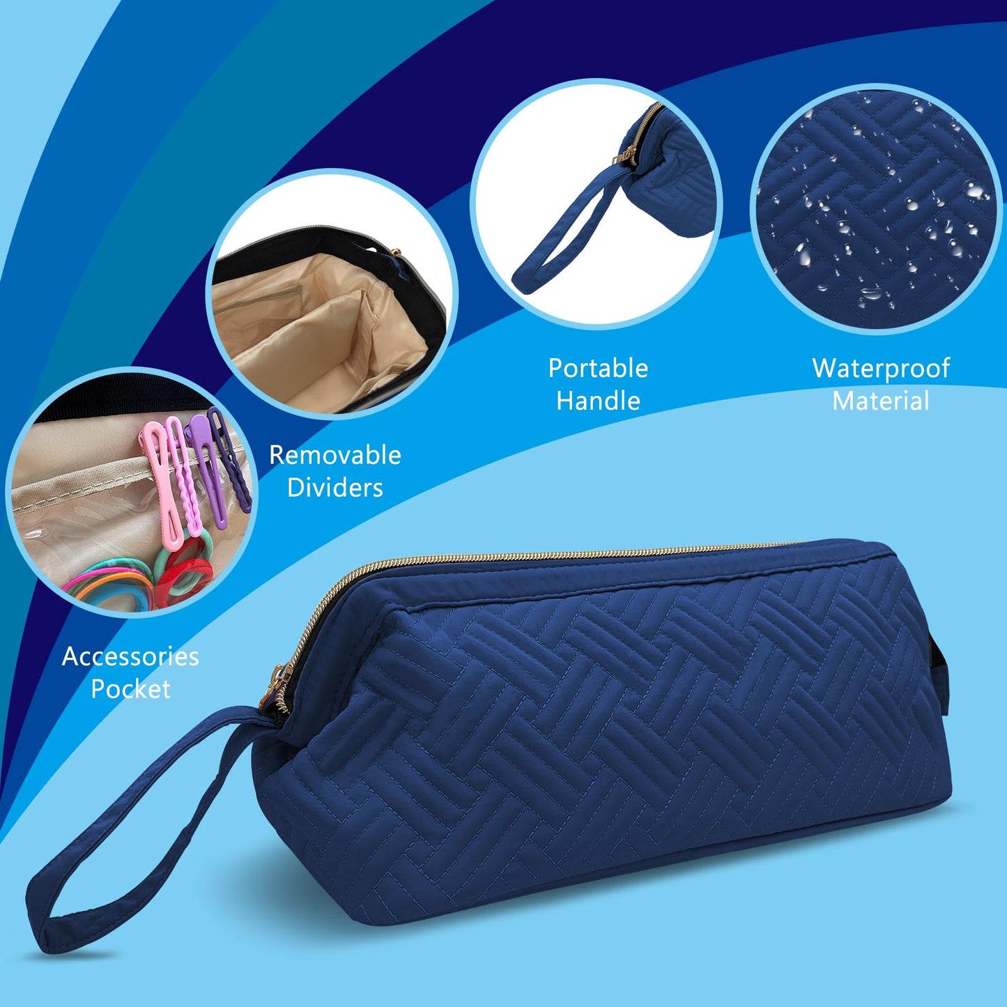 Chelvvg Hair Tools Travel Bag for Shark Flexstyle | Portable Carrying Case for Dyson Airwrap Hair Dryer Brush Revlon Hair Tools | Waterproof Dustproof Shockproof Flat Curling Iron Travel Organizer