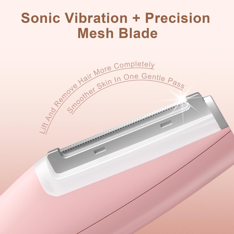 Sonic Dermaplaning Tool for Women Face,Peach Fuzz Remover with LED Light, 3 Speeds,Rechargeable Facial Hair Razor for Eyebrow, Cheeks, Upper Lip - Includes 5 Blades