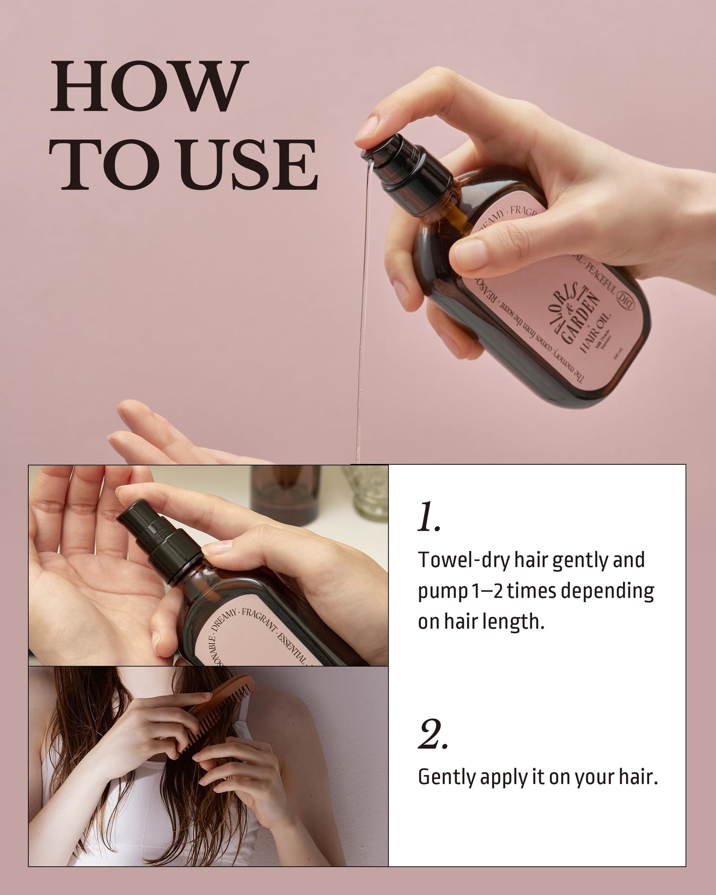ODID Milk Protein Intensive Perfume Hair Oil - Korean Anti Frizz Nourishing & Smoothing Hair Serum with 10,000ppm Argan Oil & 6 Plant-Based Oils, 3.38 fl.oz. (Verbena Lavender)