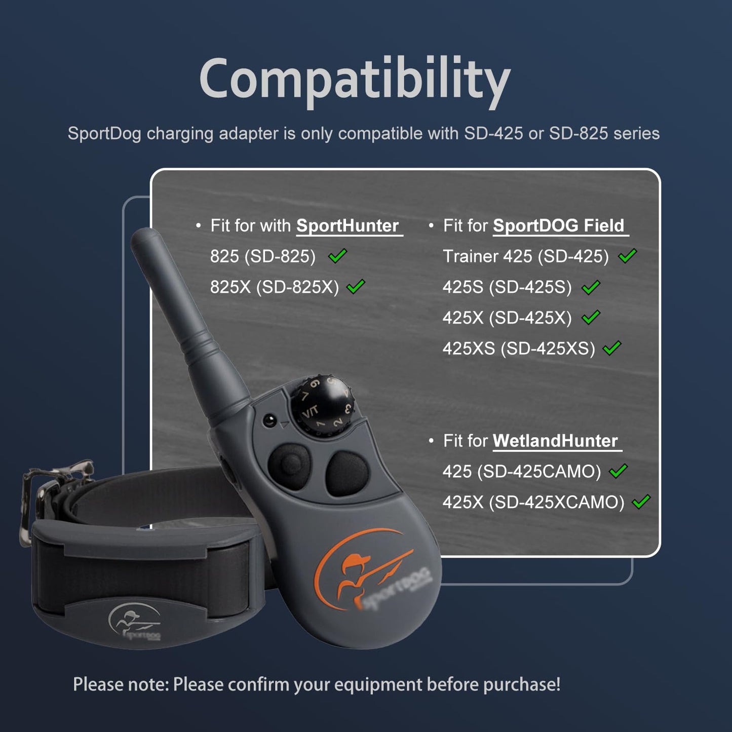Cordro Replacement Charger Cable for SportDOG Dog Remote Trainer, Compatible with SportDOG SD-425 SD-425S SD-425CAMO SD-825 Remote Trainer Power Cord Adapter