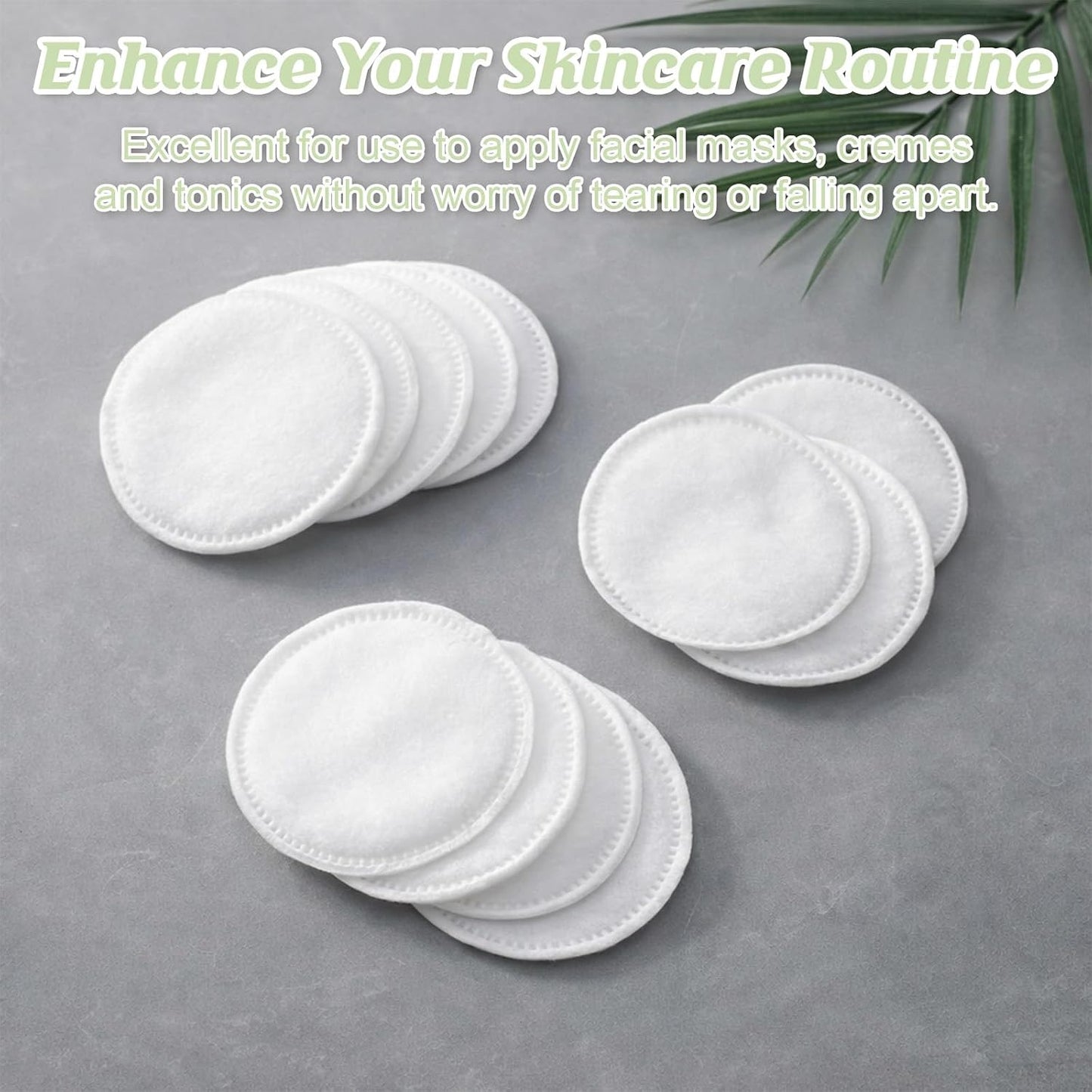 Ultra-Soft Cotton Pads for Makeup Removal - 100 Pcs Lint-Free Facial Rounds | Perfect for Cleansing & Toner Application