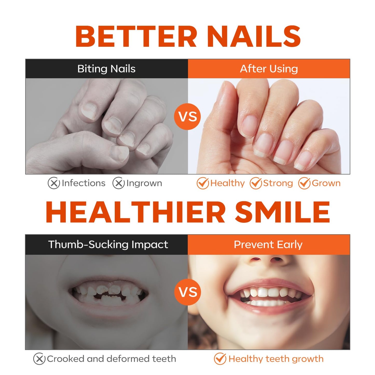 modelones Nail Biting Prevention for Kids - Bitter Thumb Sucking Deterrent - Quick Dry No Bite Nail Polish Pen - Stop Biting for Adults - Nail Repair & Care - Safe & Effective Solution For Age 1+