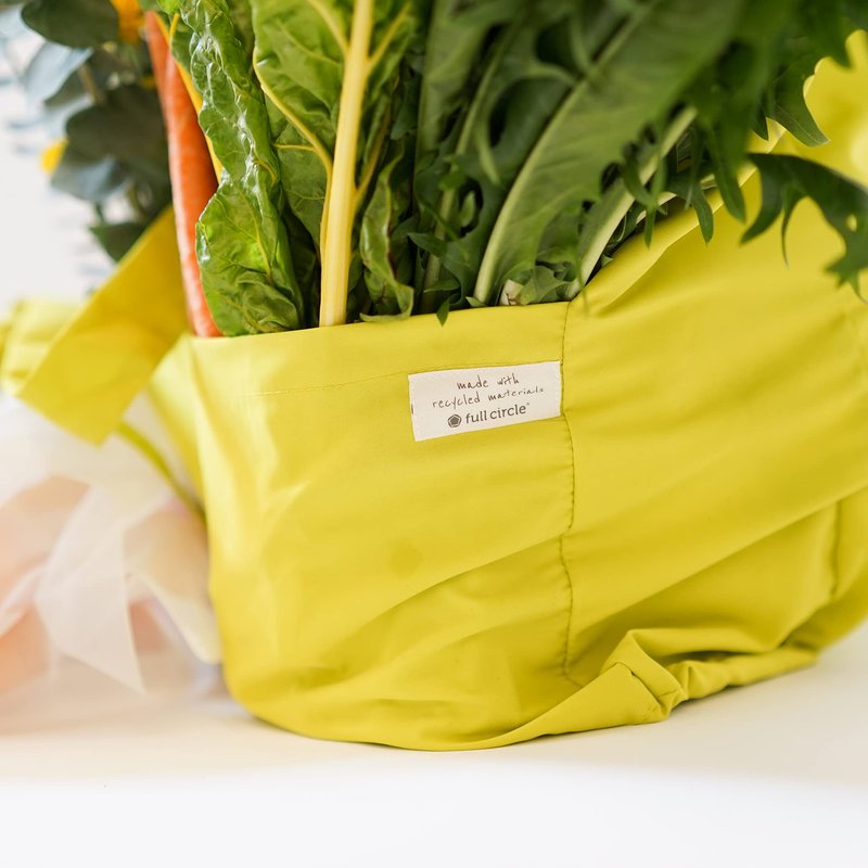 Full Circle Tote-Ally Reusable Grocery Tote and 3 Reusable Produce Bags, Green