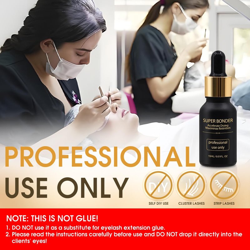 Miuffue Lash Bonder Primer for Eyelash Extensions, Glue Accelerator Lash Sealant, Pre-treatment Primer Protein Oil Cleanse Remover for Professional Use