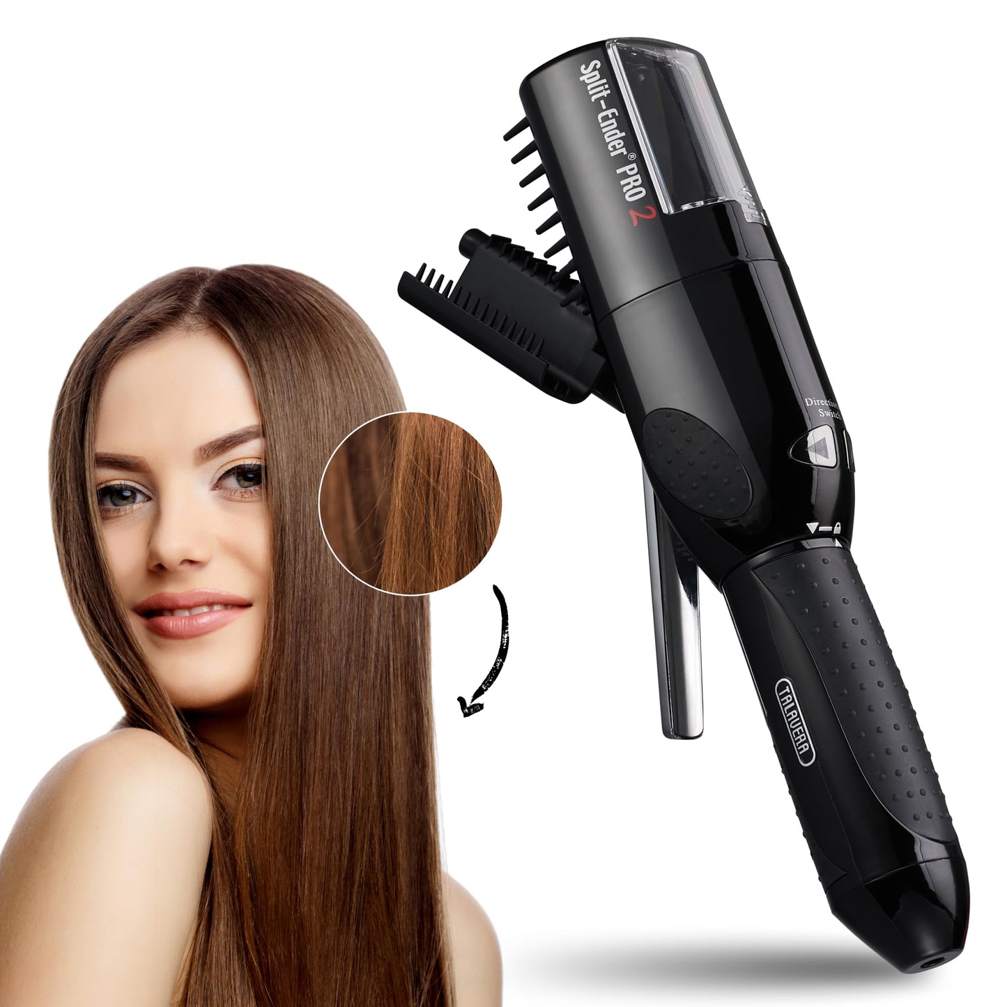 Split-Ender PRO - Original Professional Beauty Tool - Cordless Split End Hair Trimmer for Damaged, Dry, Brittle, Frizzy, Curly or Straight Hair