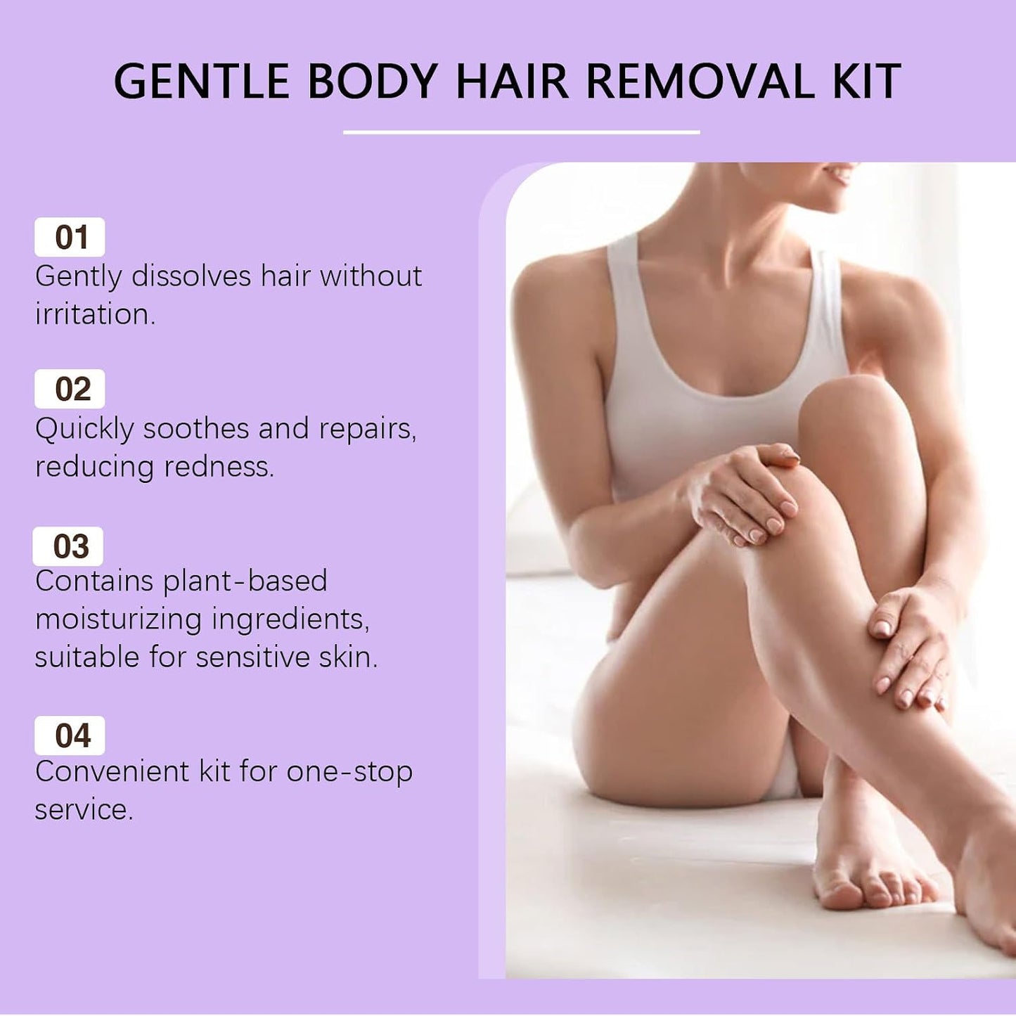 Gentle Hair Removal Cream - Fast-Acting Depilatory for Sensitive Skin with Aloe & Hyaluronic Acid | Travel Size, Citrus Scent (8.26 oz, Pack of 2)