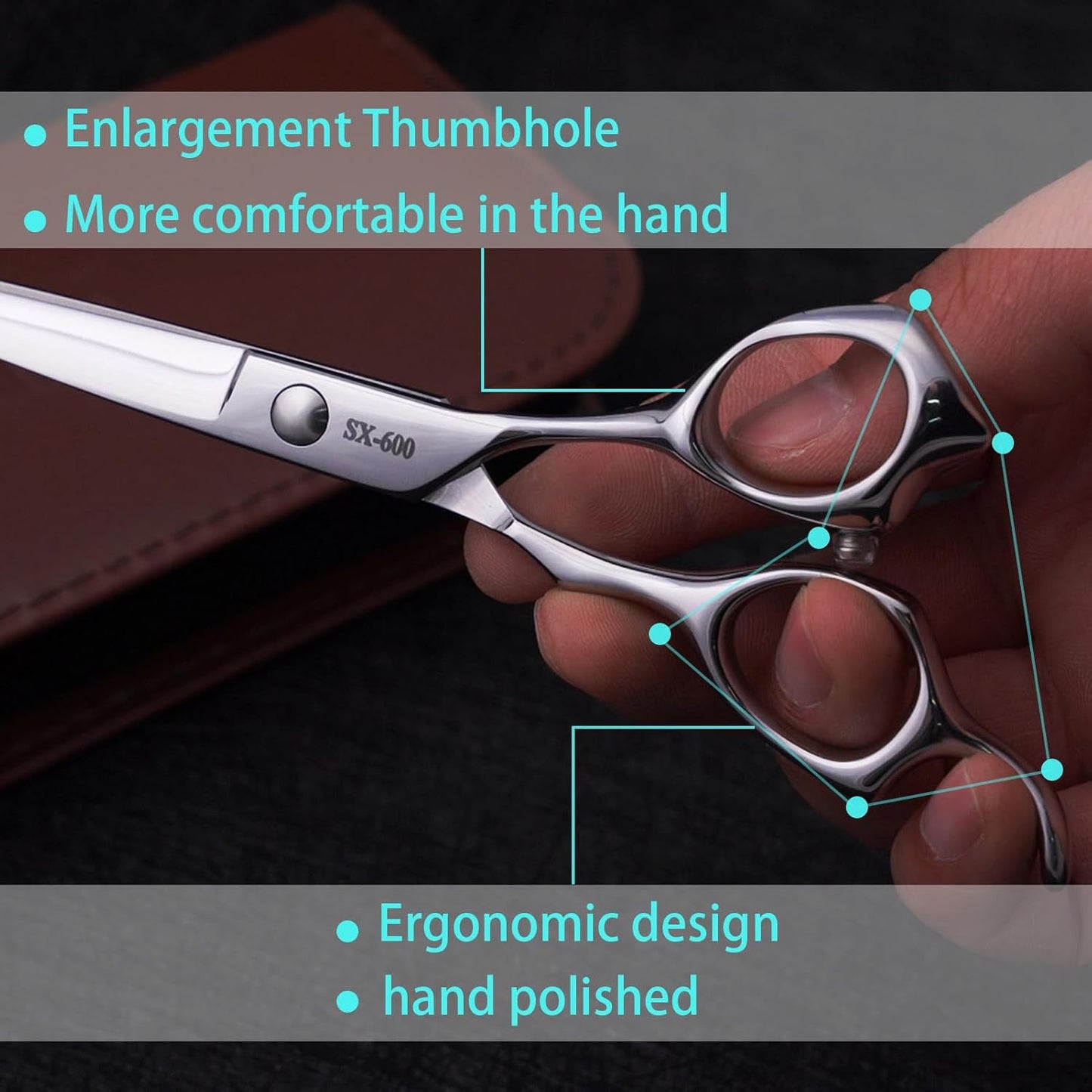 Professional Hair Cutting Scissors - Stainless Steel Barber Shears | Ergonomic Design for Salon & Home Use