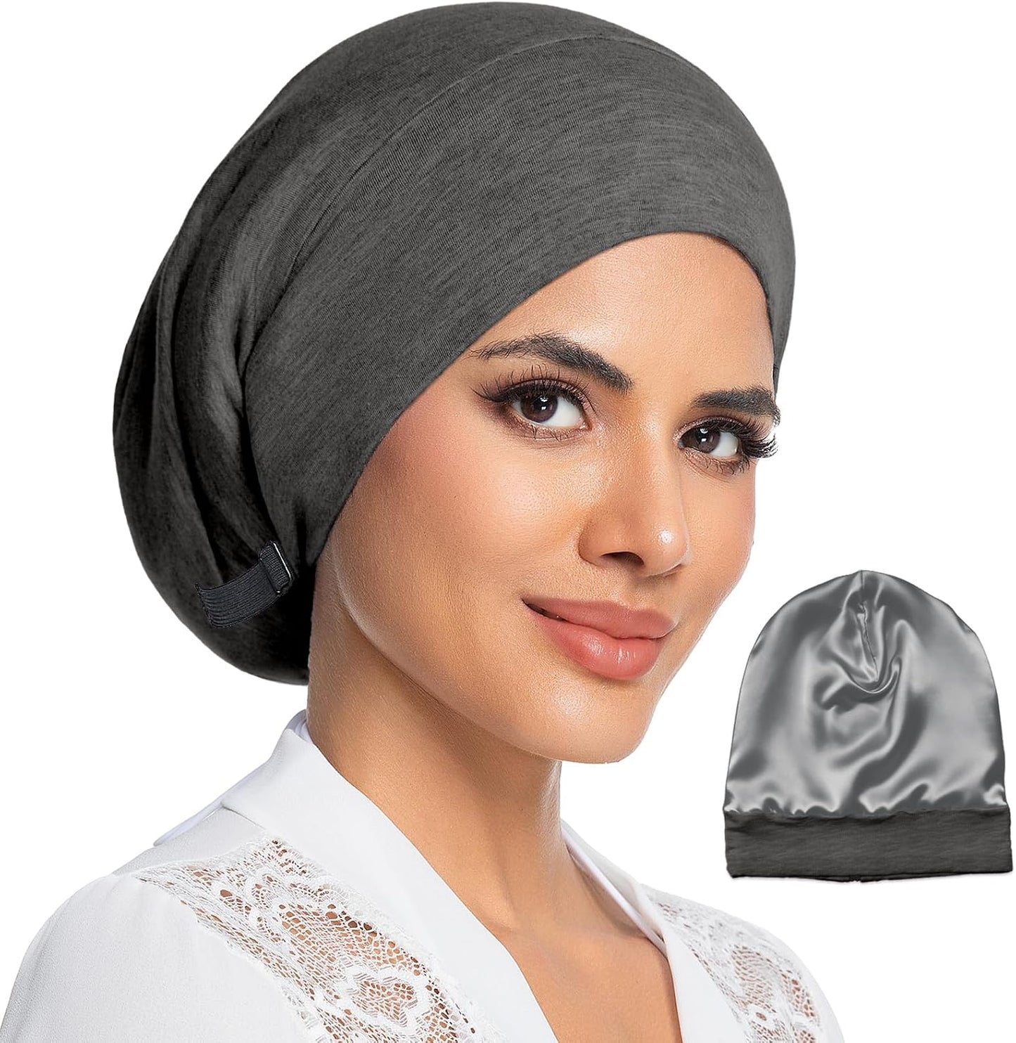 Mulberry Silk Lined Bonnet for Women - Adjustable Anti-Frizz Hair Wrap | Perfect for Braids & Natural Hair