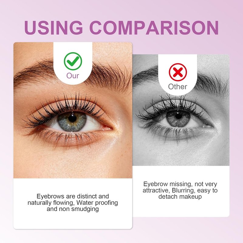 Iron Wand Mascara - 5D Curling Waterproof Formula for Volume & Length | Smudge-Proof Black Mascara