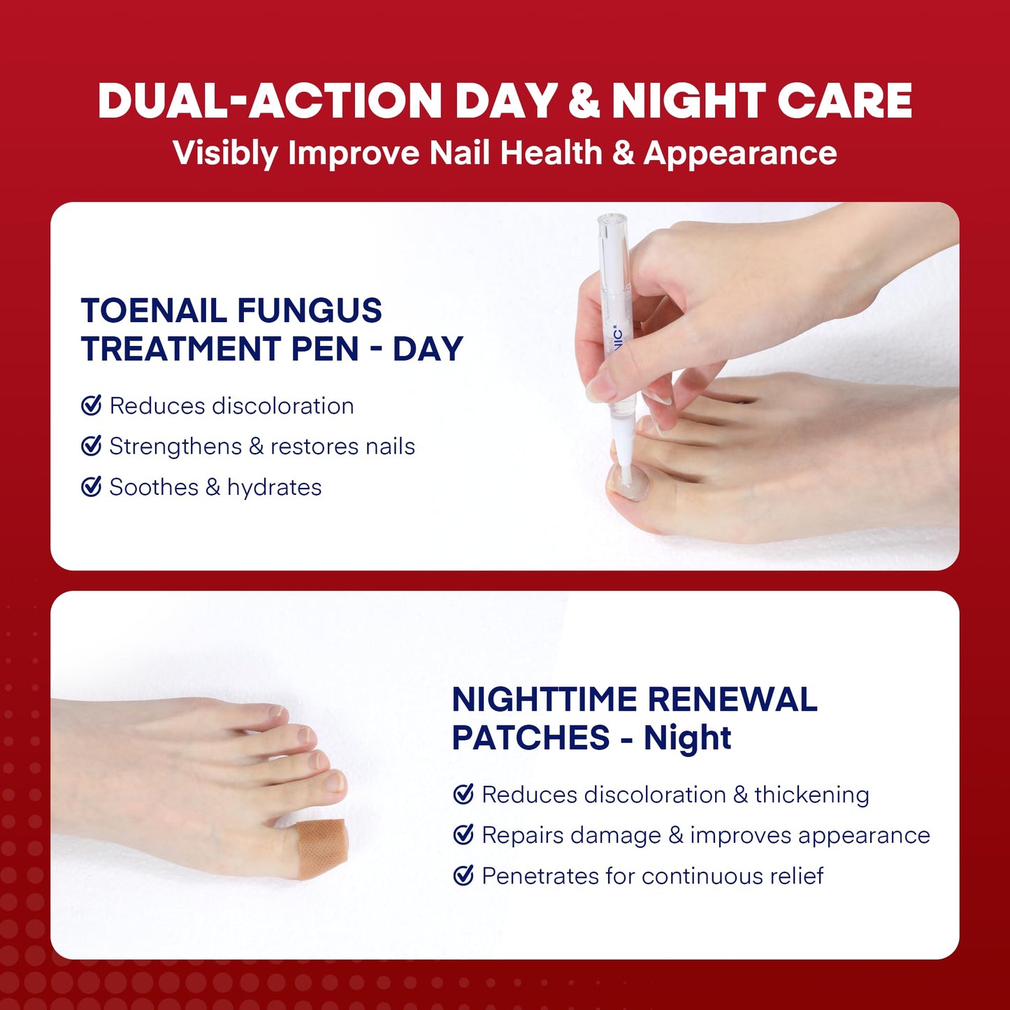 Treatonic Toenail Treatment Kit: Toe Nail Solution with Pen & Patches - 21-W5N N-TERT