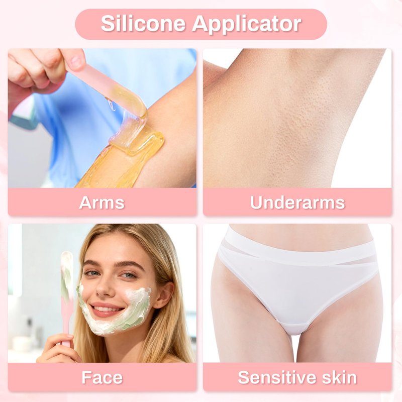 RAQEHO Non Stick Wax Spatulas - 3 Reusable Silicone Wax Stick Applicator for Face Boby Hair Removal Waxing Accessories Removal Product Esthetician Supplies Professional For Home Beauty Salon Use.
