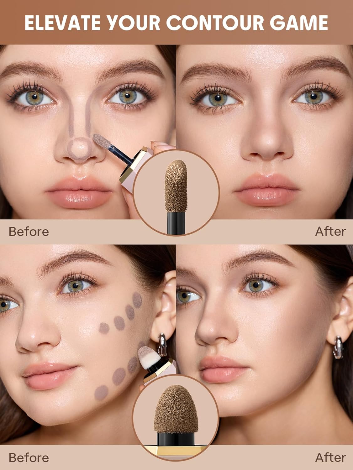 Precision Sculpt Liquid Contour Duo - Soft Tan | Flawless Makeup Application