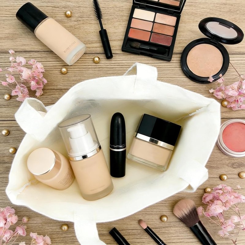 Stylish Korean Canvas Tote Bag - Pink & Purple Pattern | Large Capacity for Teens & Women