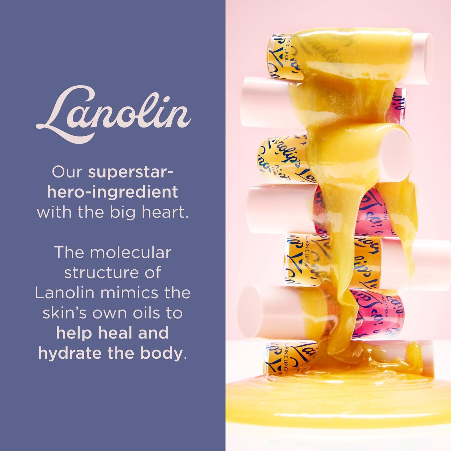 Lanolips Hydrating Lip Oil Duo Gift Set - Plumping Lip Gloss in Honey & Raspberry - Infused with Lanolin Oil, Hyaluronic Acid & Vitamin E - Non-Sticky, Glossy Finish (2 Pieces)