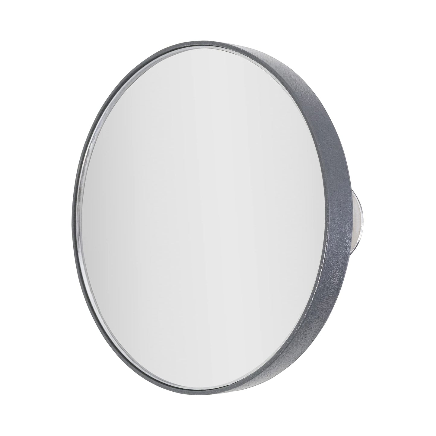 Zadro Compact Spot Mirror, Powerful 10X/15X or 20X Magnifications Travel Mirrors with Suction Cups, Mini Purse-Size Mirror-for-Makeup, Tweezing, and Grooming (10X Magnification, Gray)