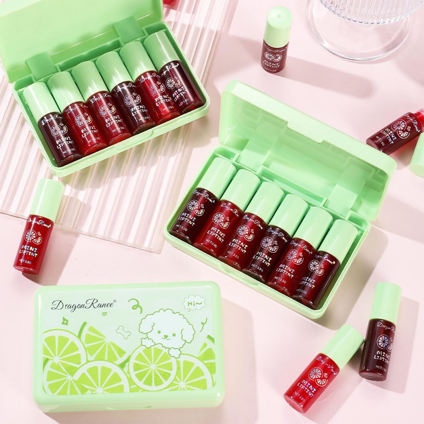 Eakroo 6 Colors Lemon Lip Tint Stain, Lip Stain Long Lasting Waterproof, Korean Lip Gloss, Lip Liner Stain, Cute Stuff, Cute Things, Make Up, Makeup Kit, Non-Stick Cup, High Pigment, Vivid Color