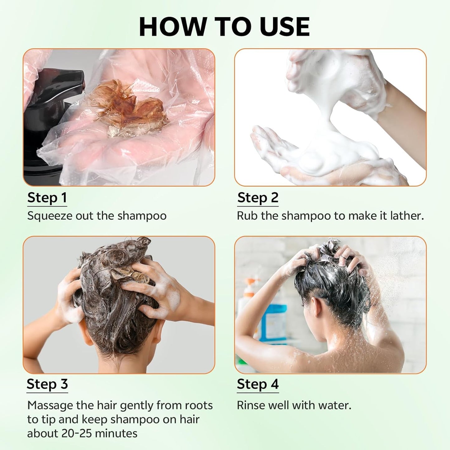 Black Hair Dye Shampoo - 3 in 1 Formula for Men & Women | 150ML Color Treatment