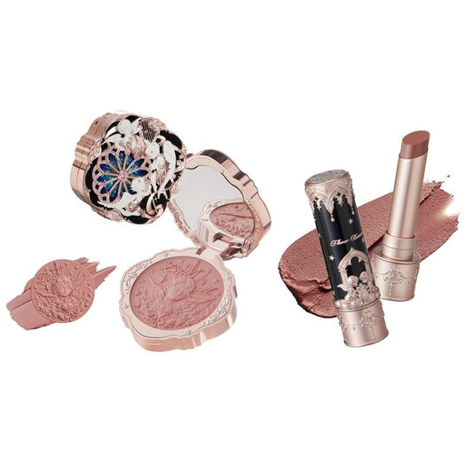 Little Angel Cream Blush & Matte Lipstick Set - Buildable, Blendable Velvety Makeup | Blush 04 Rose Ashes & Lipstick C08 Sand Tower