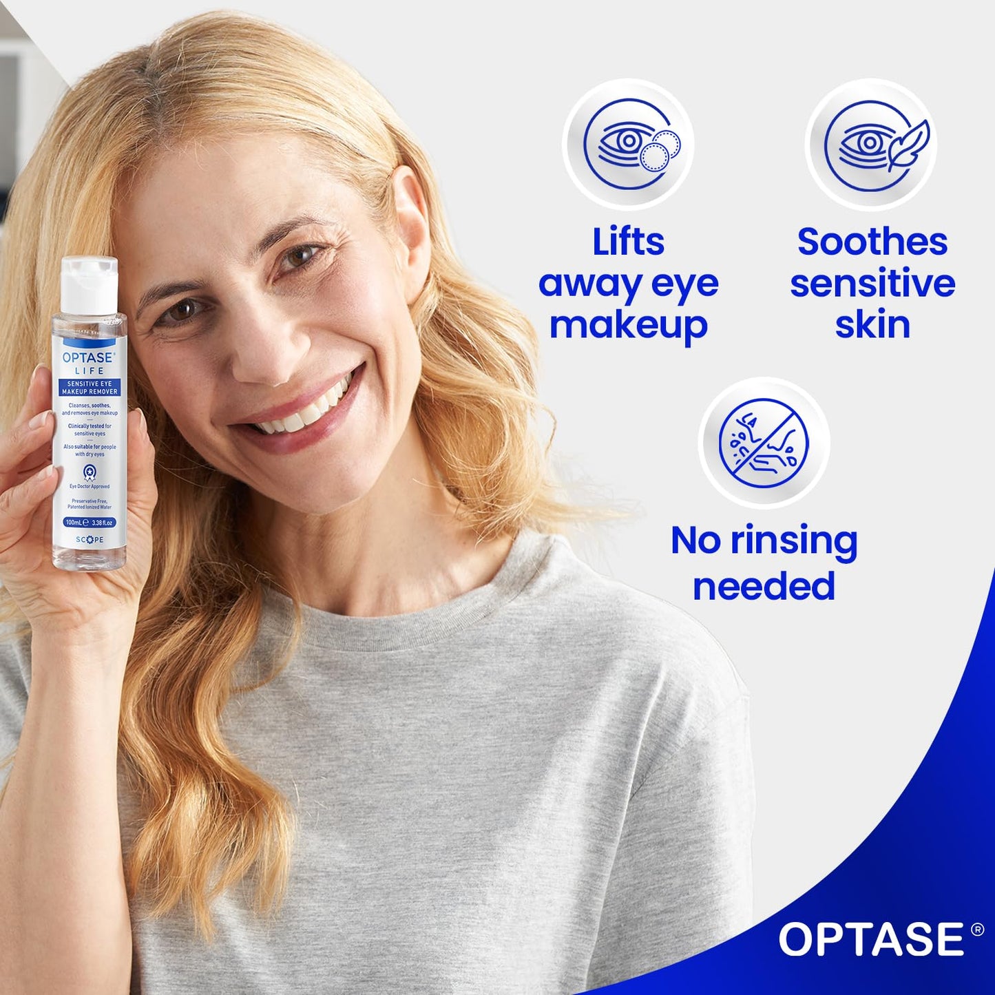 OPTASE® Life Sensitive Eye Makeup Remover, 100 ml