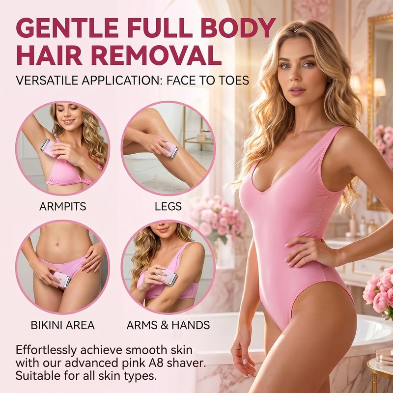 Mini Electric Razor for Women, Travel IPX7 Waterproof Rechargeable Trimmer Shaver, Alloy Body for Bikini, Arms, Legs, Faces with Portable Carry Bag