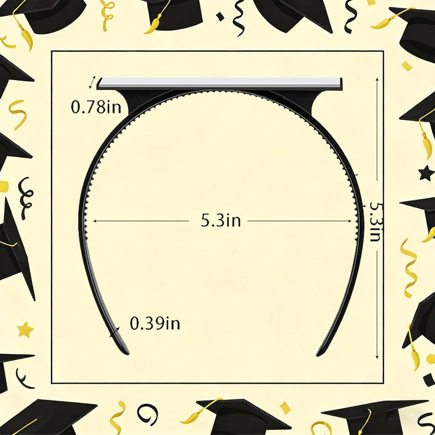 Graduation Cap Headband - Secure Anti-Fall Hairband for Graduates | Perfect Graduation Hat Accessory