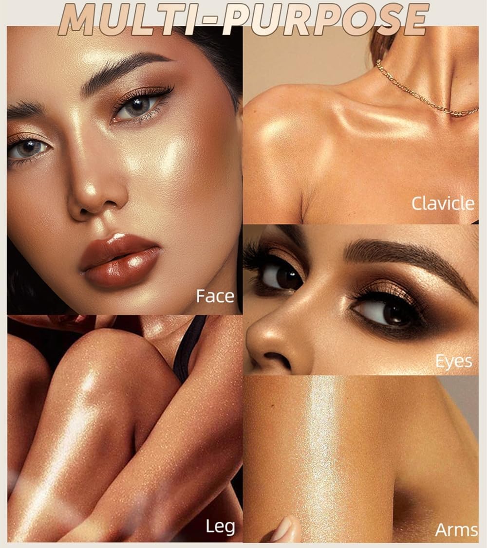 Highly Pigmented Liquid Contour Wand - Built-In Sponge Tip for Sculpted Complexion | Long-Lasting Highlighters & Bronzer
